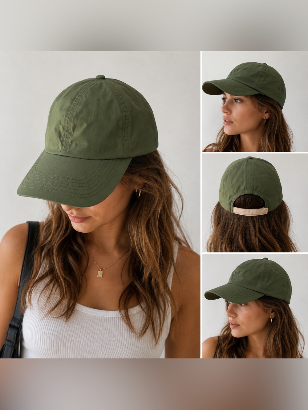 Beck Söndergaard Olive Green Technical Nylon Baseball Cap Adjustable Hat